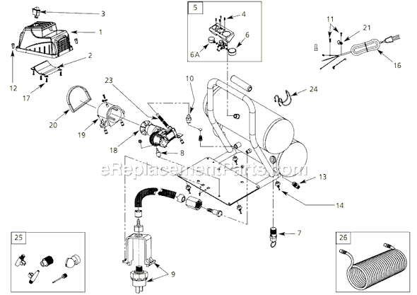 Page A Diagram and Parts List for FP209599 2007 Campbell Hausfeld Compressor